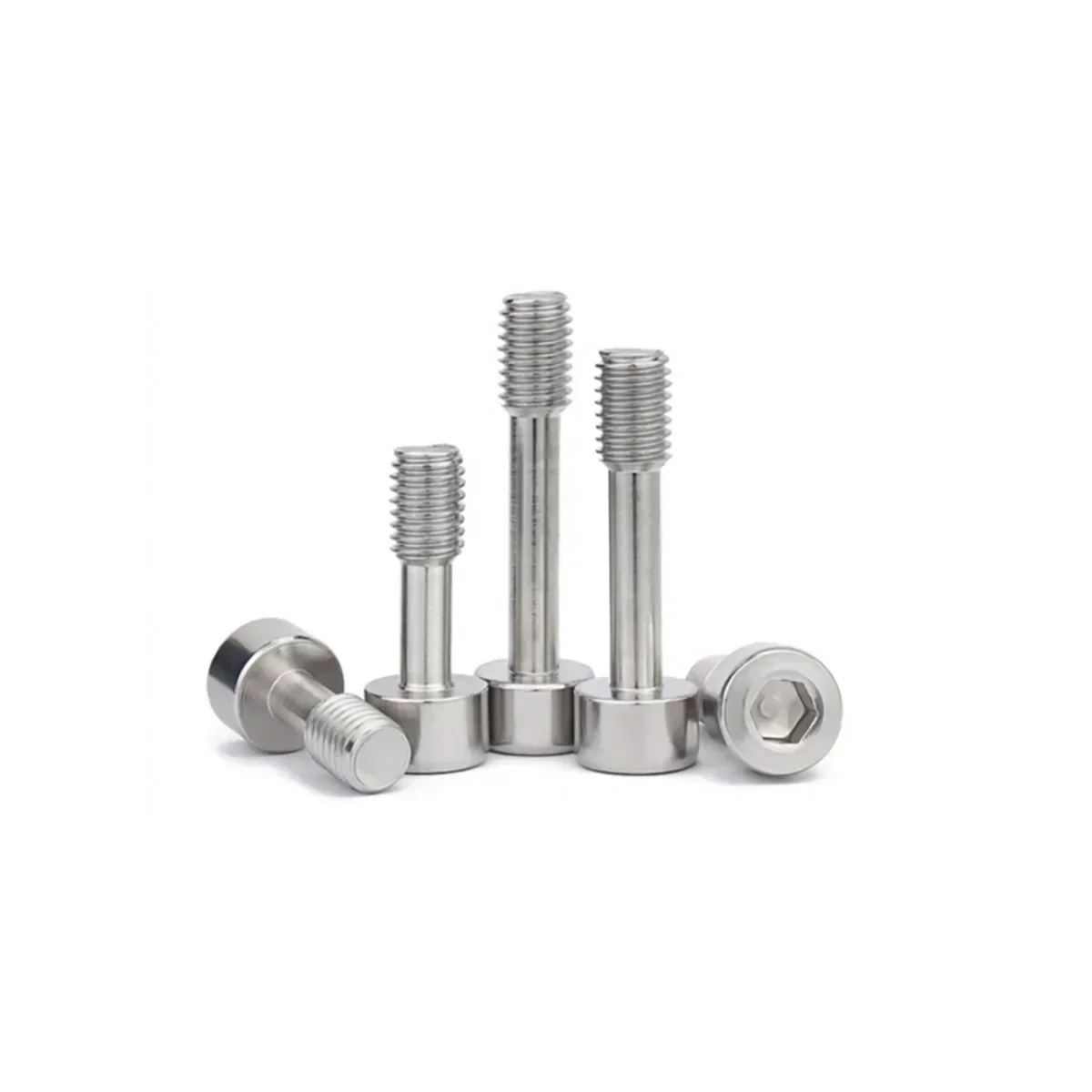 304 Stainless Steel Cylindrical Head Hexagonal Anti Loosening Screw / Locking Half Tooth Bolt M3M4M5M6M8