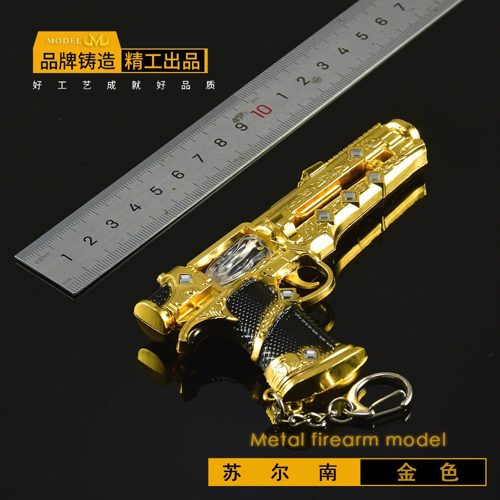 12 centimetri Gioco Per Il Cuore di Pace di Surnan Pistola Giocattolo armi Modello di Gioco Periferico Realistico Pistola Artigianato In Metallo Ornamenti Ragazzo giocattolo Regali