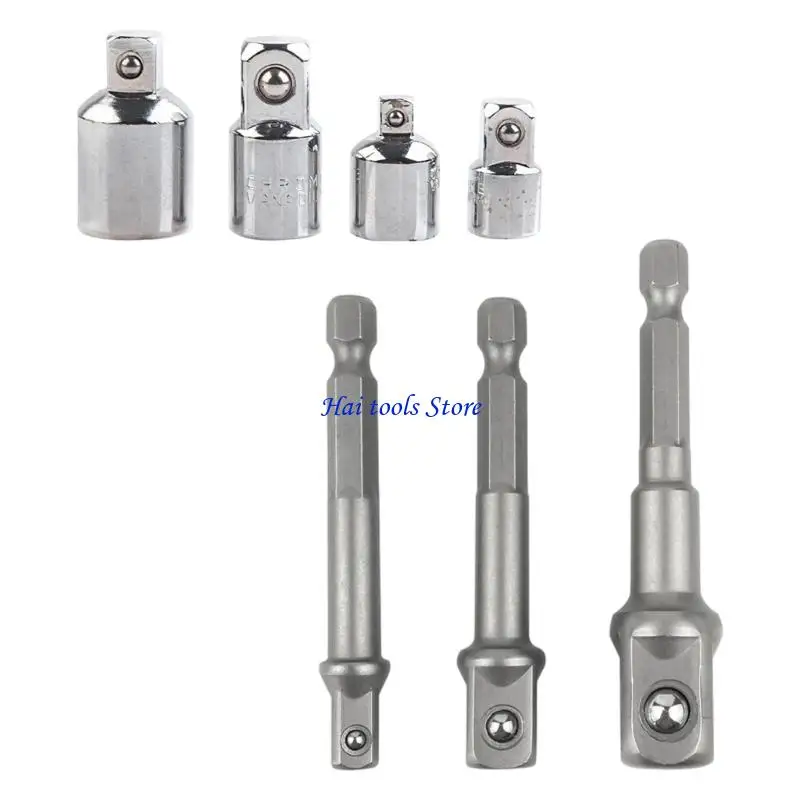 

X37E Набор переходных бит с квадратным гнездом и 3 удлинительными стержнями для преобразования различных размеров Аксессуары для