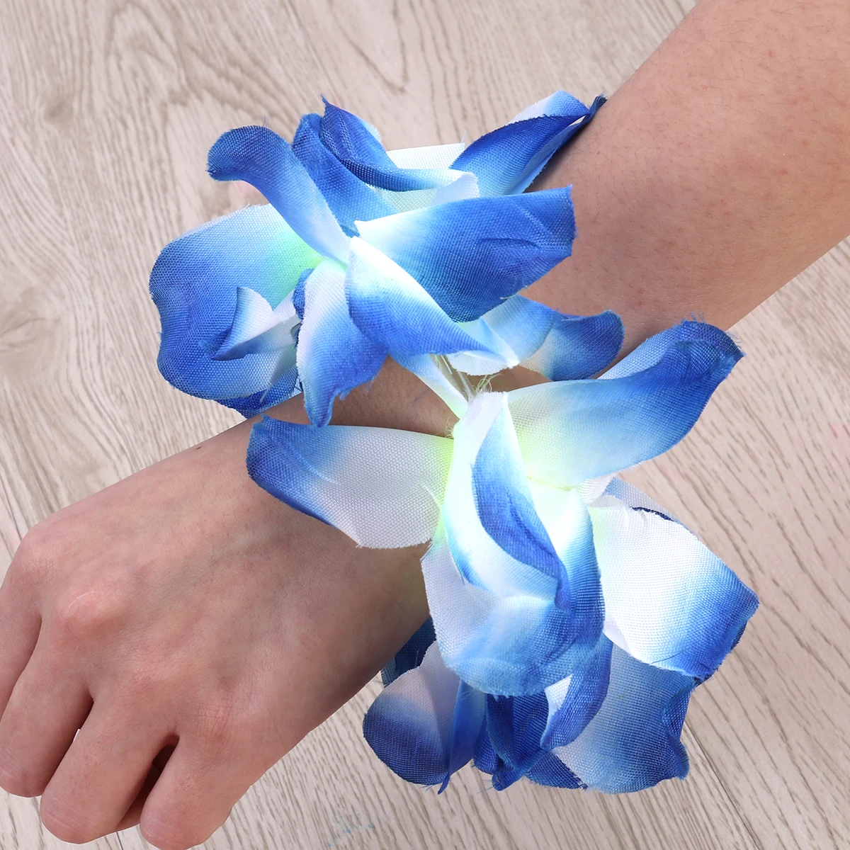 4 pezzi hawaiano Lei ghirlanda floreale ghirlanda primaverile fasce volant corona di fiori accessori realistici fatti a mano per fotografia di viaggio
