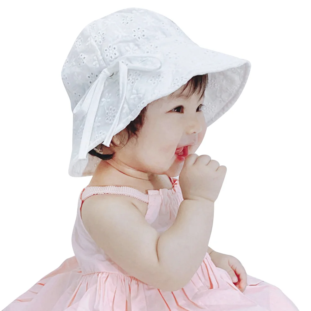 

Cotton Fisherman Hat Breathable Comfortable Lace Design Foldable Easy Storage Baby Hat Newborn Summer Photo Shoot Special
