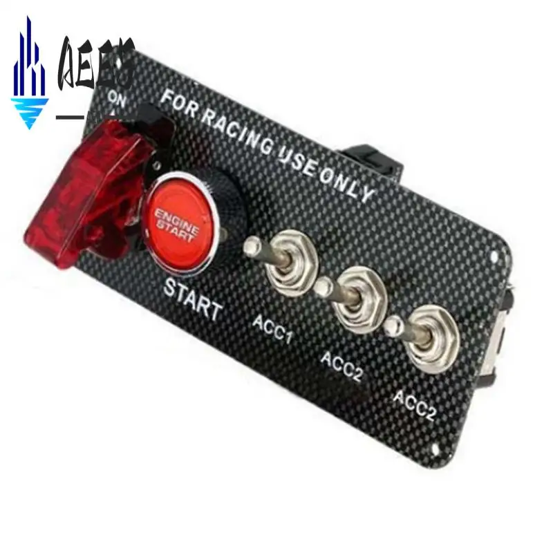 

AEE5-Car 12V Racing Car Ignition Switch Panel Engine Start Stop Ignition Push Buttons Toggle Switch Panel
