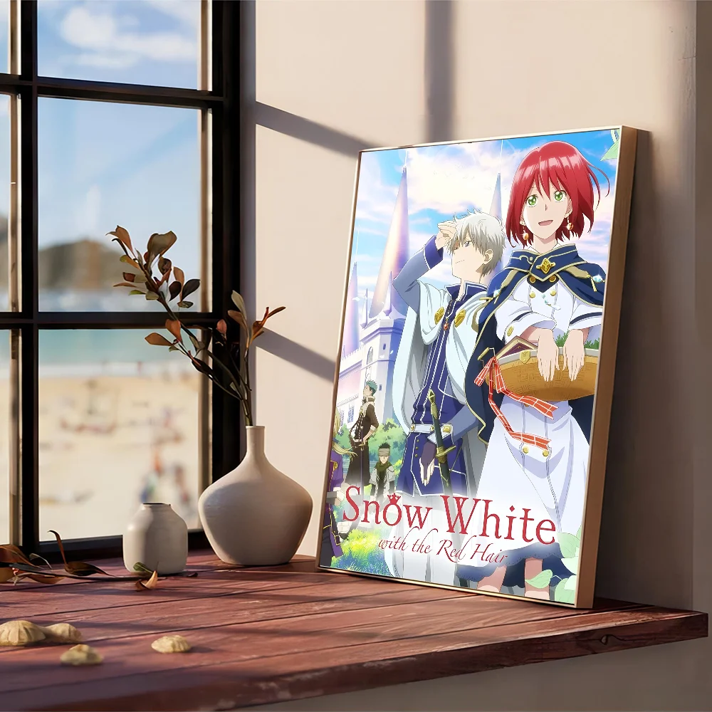 Snow White with the Red Hair Anime Posters Sticky Decoracion Painting Wall Art White Kraft Paper Wall Decor