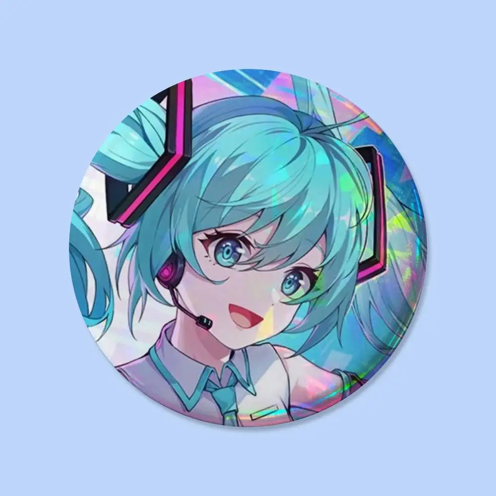 Niedliche M-Miku Kawaii Anstecknadeln Runde Kreative Broschen Taschen-Deko-Accessoires für Fans und Freunde Geschenke – Detail 14