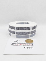 1000pcs 8x40mm Manual SCRATCH OFF STICKER LABEL Zebra Pattern In Rolls Code Covering Film