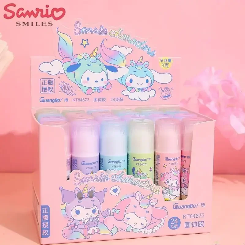 

Sanrio Stationery Solid Adhesive Cartoon My Melody Kuromi Pochacco Cute Student Handmade High Viscosity Strong Adhesive Stick