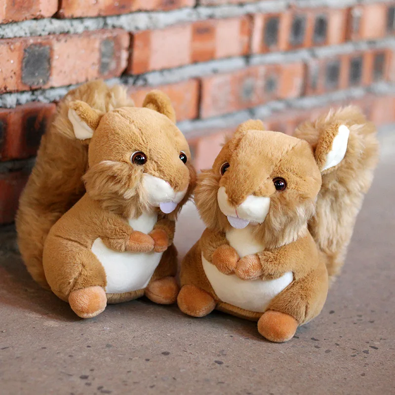 18-20cm New Hot Lifelike Squirrel Plush Toys Simulation Squirrel Stuffed Toy Dolls Wild Animals Doll Children Kids Birthday Gift