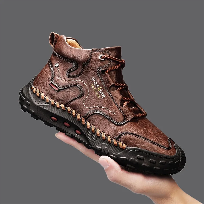 

Casual ort Boots Men's Outdoor Independent Station Cross-Border Faionable Boots Daily Wear Comfortable Leather