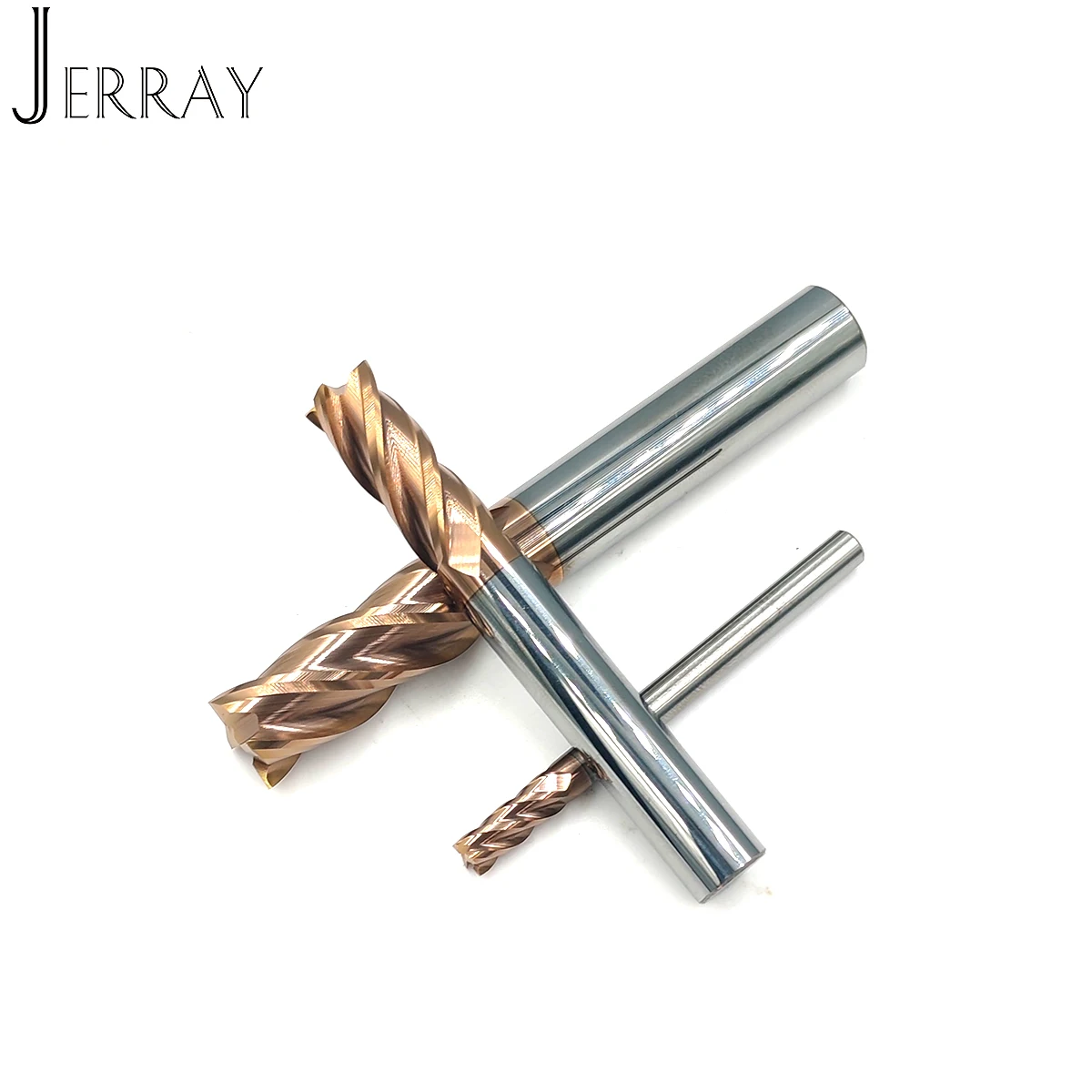 HRC55 D4 6 8Mm Square Flat End Mills Spiral Bit CNC Milling Cutter Cnc Router Bit untuk Woodworking