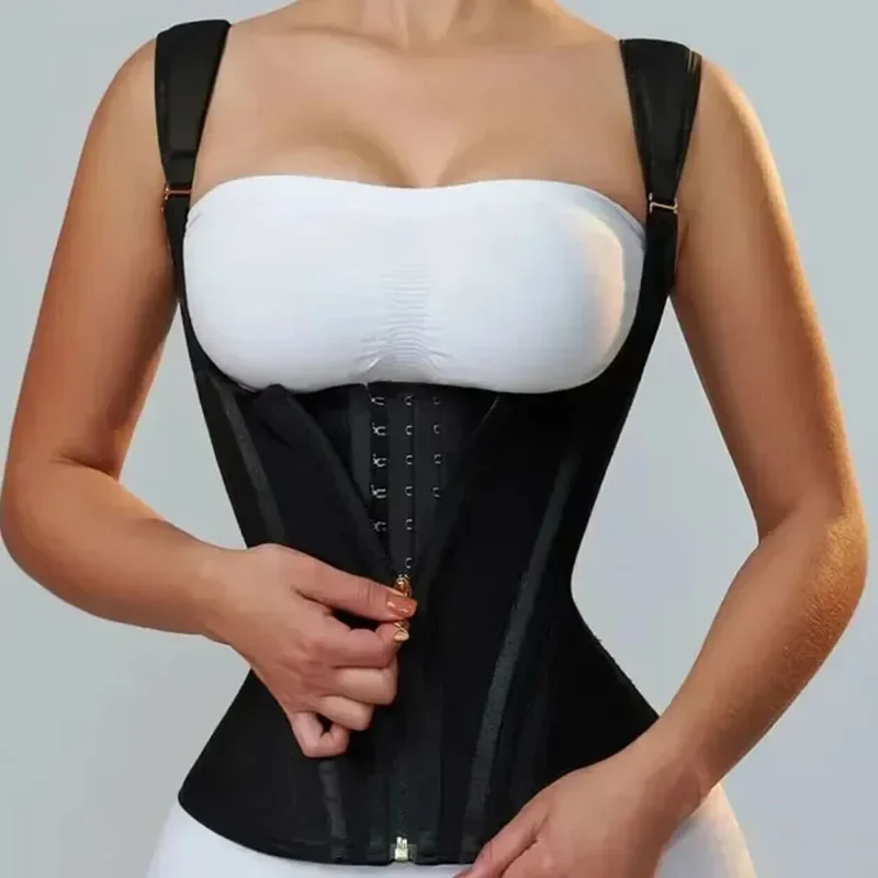 AfruliA Fajas Colombian Shapewear High Compression Girdle for Waist Trainer Slimming Sheath Tank Top Flat Belly Vest Body Shaper