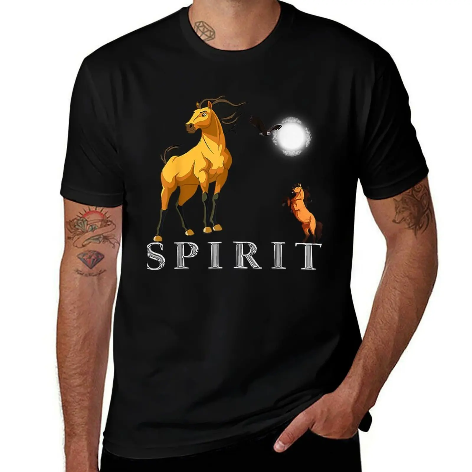 Spirits Stallions of the Cimarrons T-Shirt Fashion Casual Short Sleeve Top T-Shirt