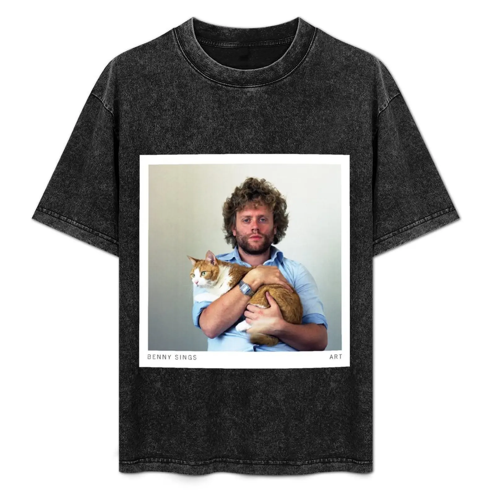 

art - benny sings T-Shirt vintage graphic tee summer tops funny meme t-shirts plain white t shirts men