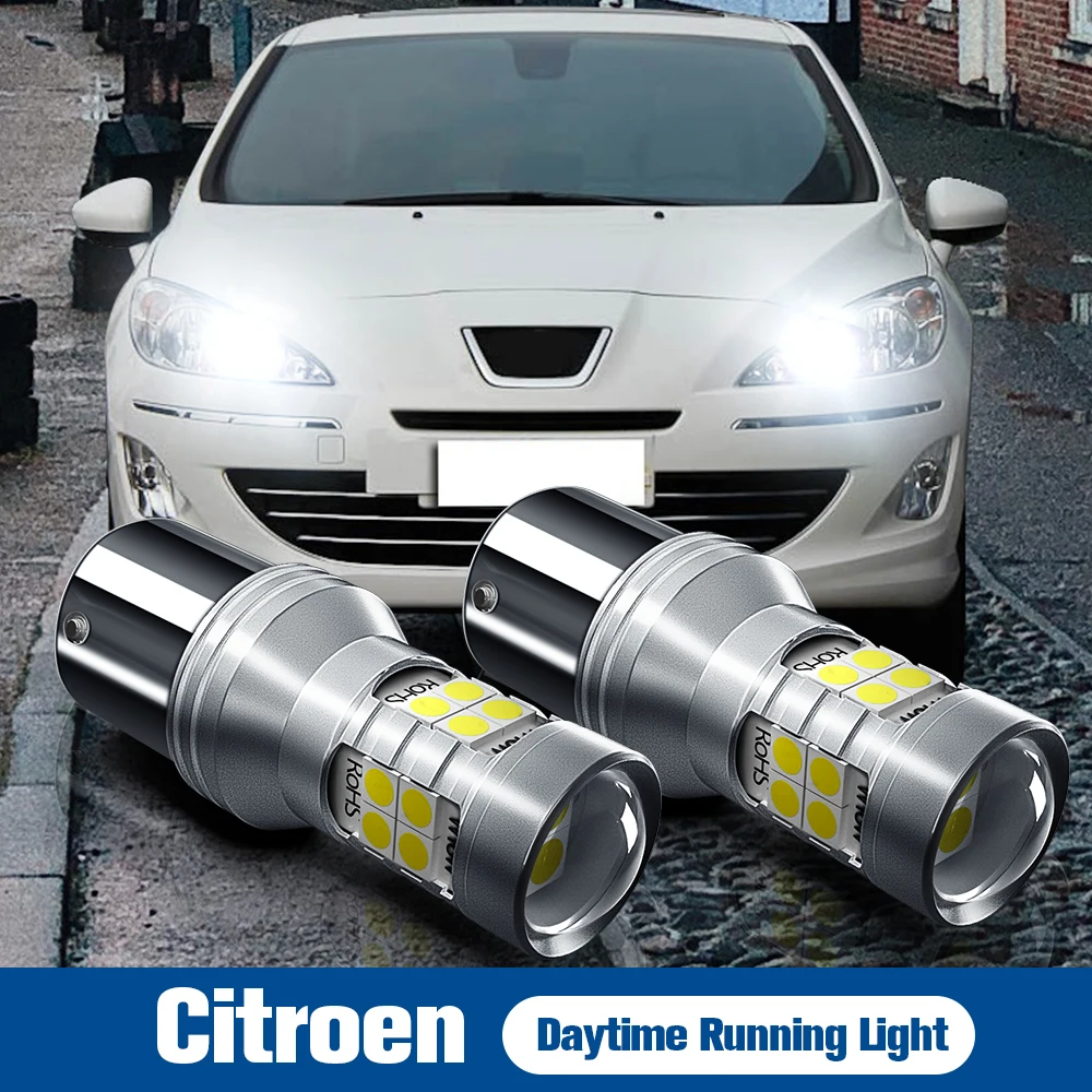 

2pcs LED Daytime Running Light P21/5W 1157 BAY15D DRL Bulb Lamp Canbus Error Free For Citroen DS4 2011 2012 2013 2014 2015