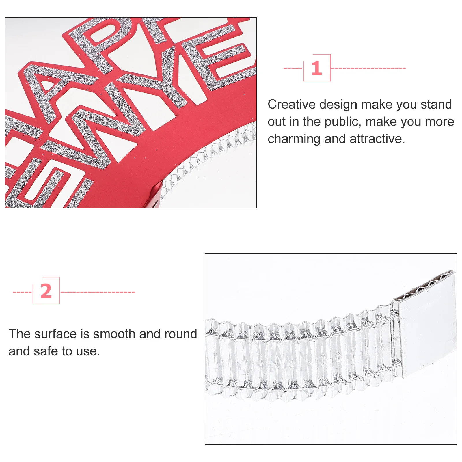 

6 Pcs Fantasy Colored Headband New Years Eve Headbands Hair Accessories For Prom Paper Child