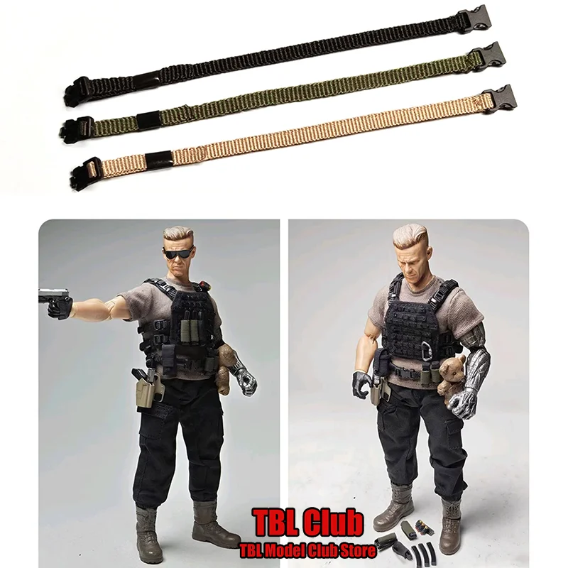 1/12 스케일 여성/남성 미니 액세서리 4색 무광 플레인 위브 버클 타입 고정 허리 벨트 6인치 액션 피규어용