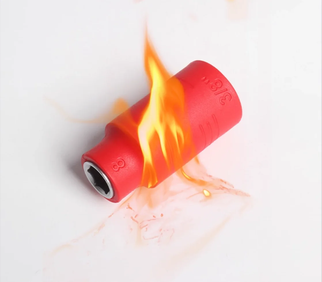 

BESTIR tool 10mm 3/8" 6PT VDE 1000V insulated metric hex socket wrench chrome vanadium steel 8x45mm 10x45mm 11x45mm 22x47mm