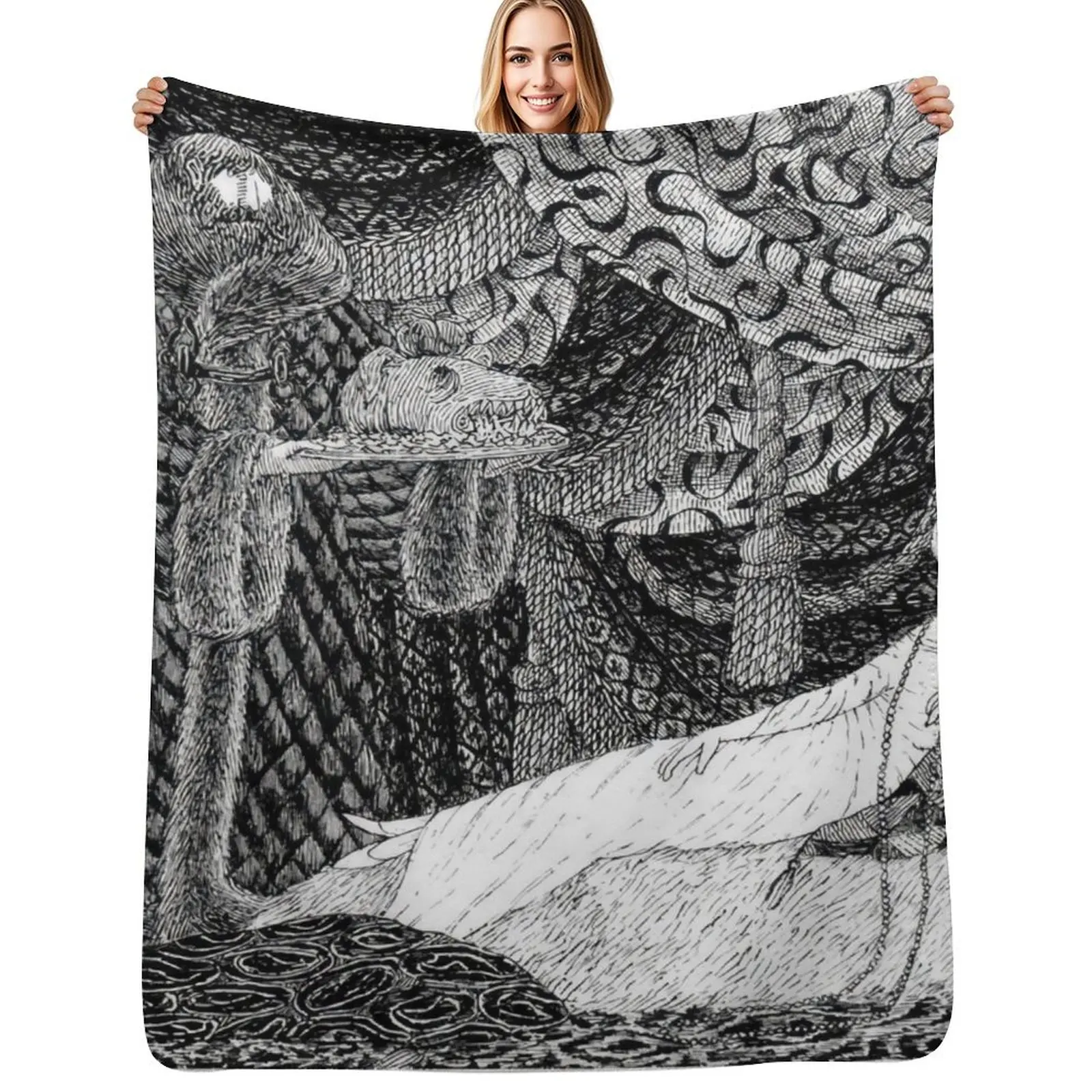 

Edward Gorey Throw Blanket Warm Comfortable Blanket for Office Napping