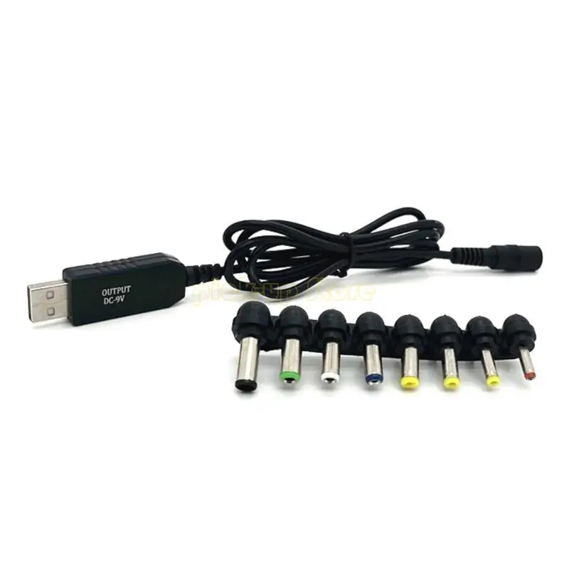 Q5WA USB 5V до DC9V 12V Кабель питания для маршрутизаторов USB до DC5.5x2,5 мм 8 адаптеров