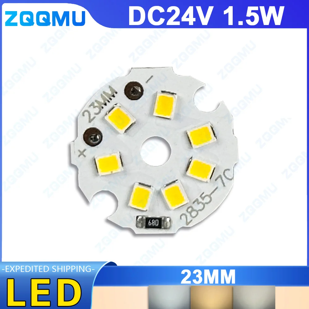 Low Voltage LED Chip Board DC24V 1W 1.5W 3W 5W 9W White Warm Light Source SMD LED Module for Lighting Replacement High
