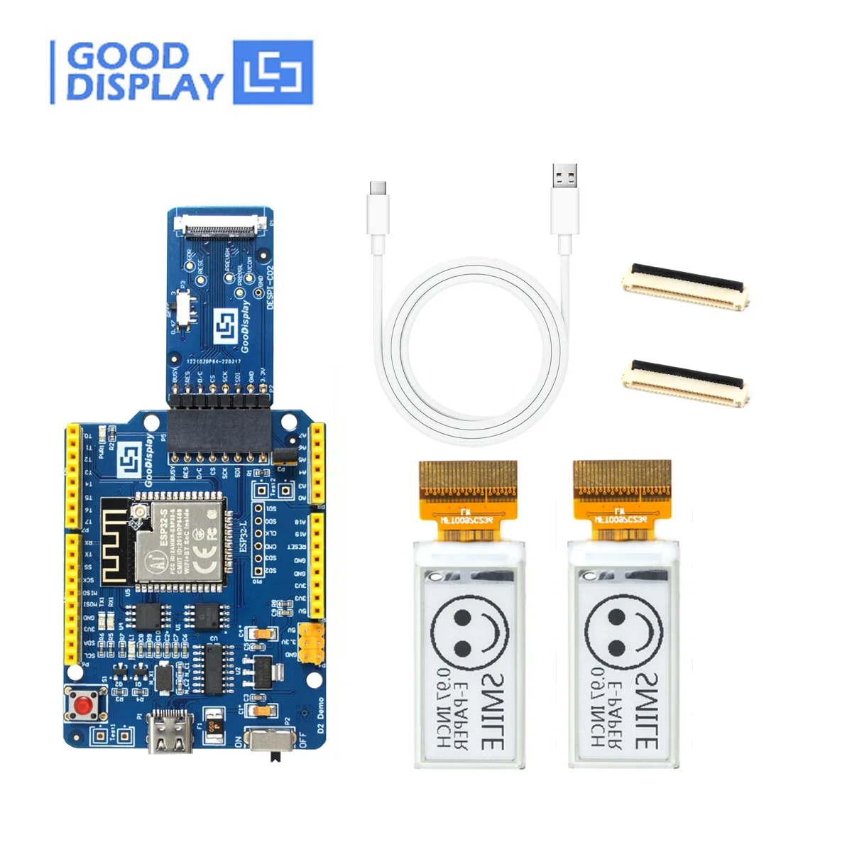 ESP32 Platform Mini 0.97 E-ink Display , 2pcs GDEW0097T50 with ESP32 demo kit