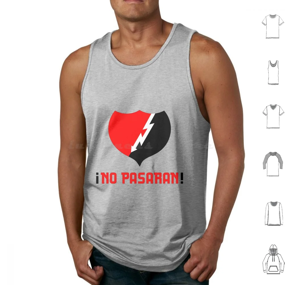 No Pasaran Vallekas Tank Tops Print Cotton No Pasaran Vallekas Bukaneros Rayo