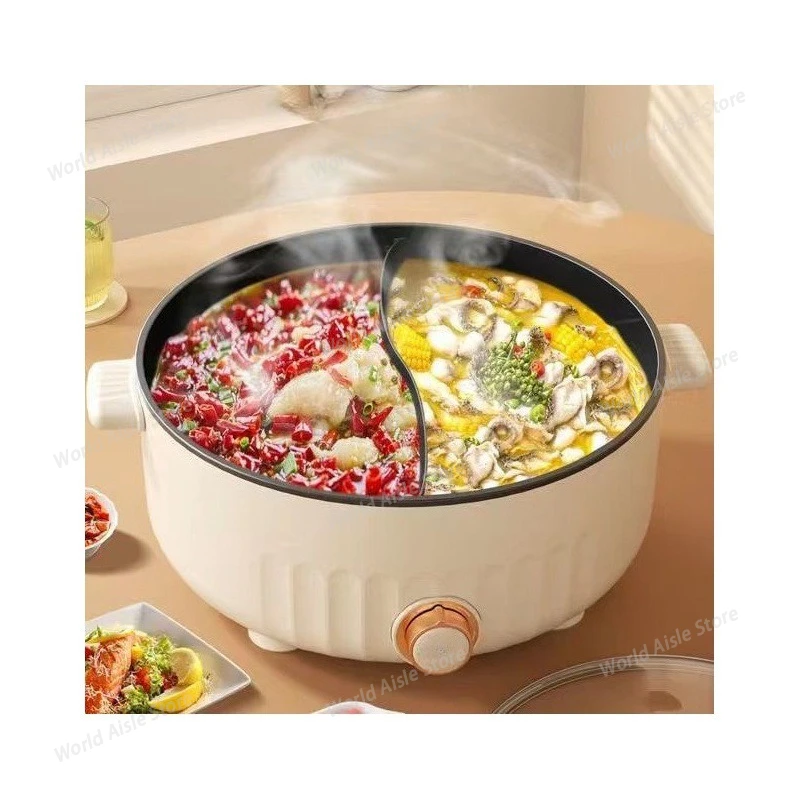 Yuanyang Electric Hot Pot Household Electric Cooking pot Multi functional Integrated Hot Pots Non stick Electric Hot pots 6L