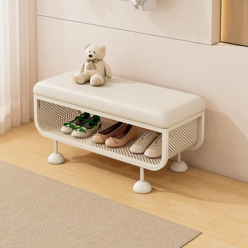 

Entry small shoe change stool Home door can sit Entry shoe change stool Entrance cream wind shoe stool Designer