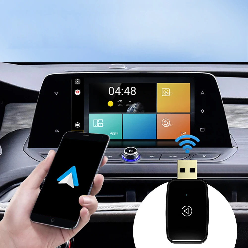 Wireless CarPlay Android Auto Adapter 2 in 1 Smart Dongle BT WiFi 5.8G Smart Link for OEM Wired Carplay Android Auto Cars