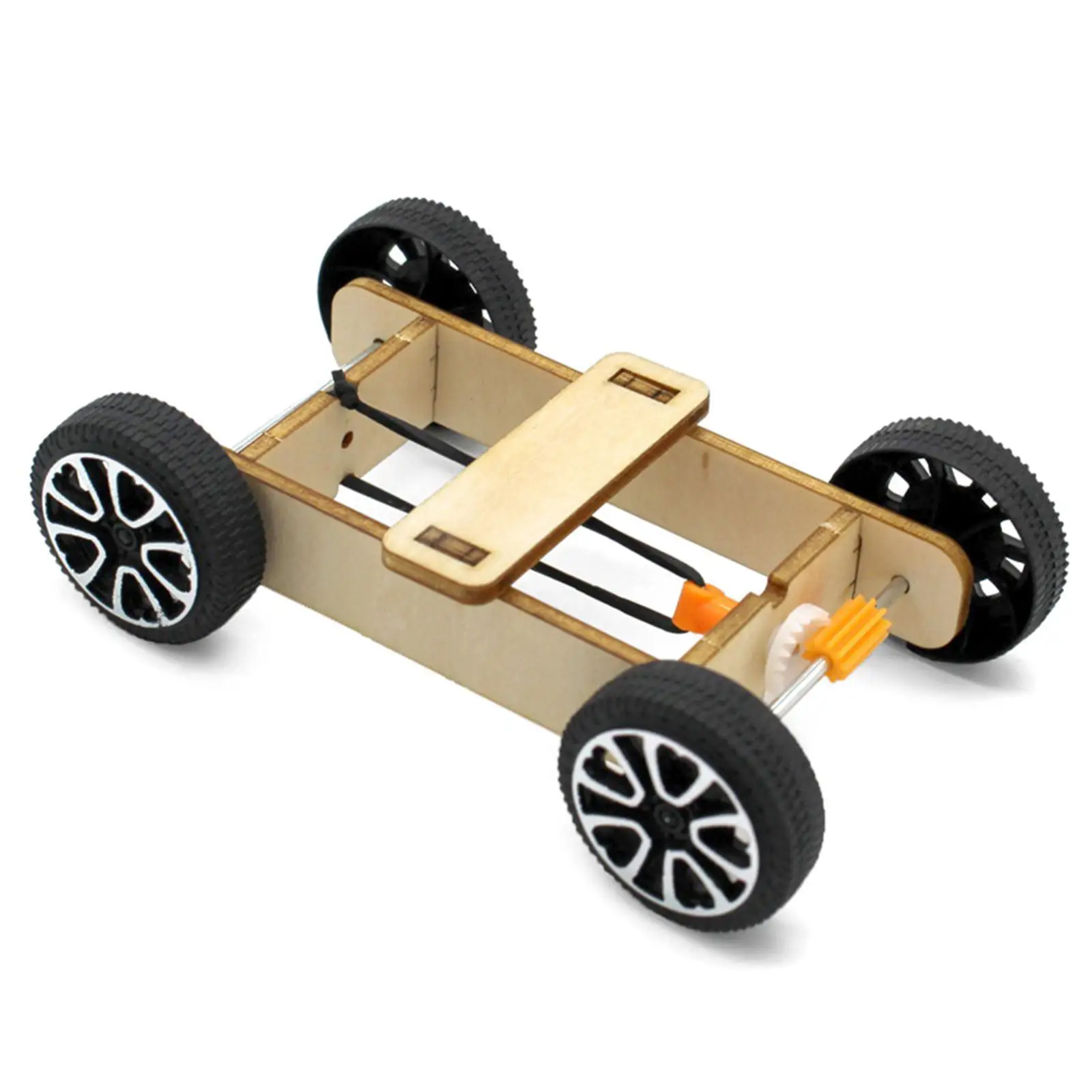 Analyste de modèle de voiture en bois bricolage, science physique, jouets nitifs, 10.5cm x 6.5cm x 3cm, 2-4 paquets