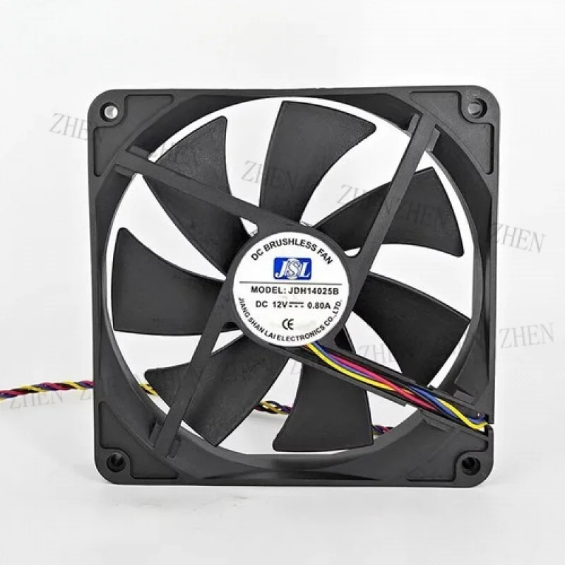 Y FOR  JSL JDH14025B 12V 0.80A 14CM 4-Wire  PWM High Airflow Cooling Fan