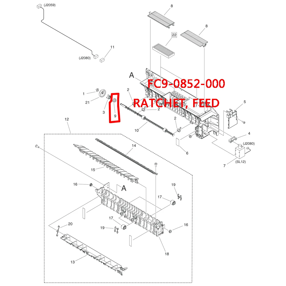 FC9-0852-000 Feed Ratchet  for Canon iR2520 iR2525 iR2530 iR2535 iR2545 ADV 4025 4035 4045 4051 4225 4235 4245 4251