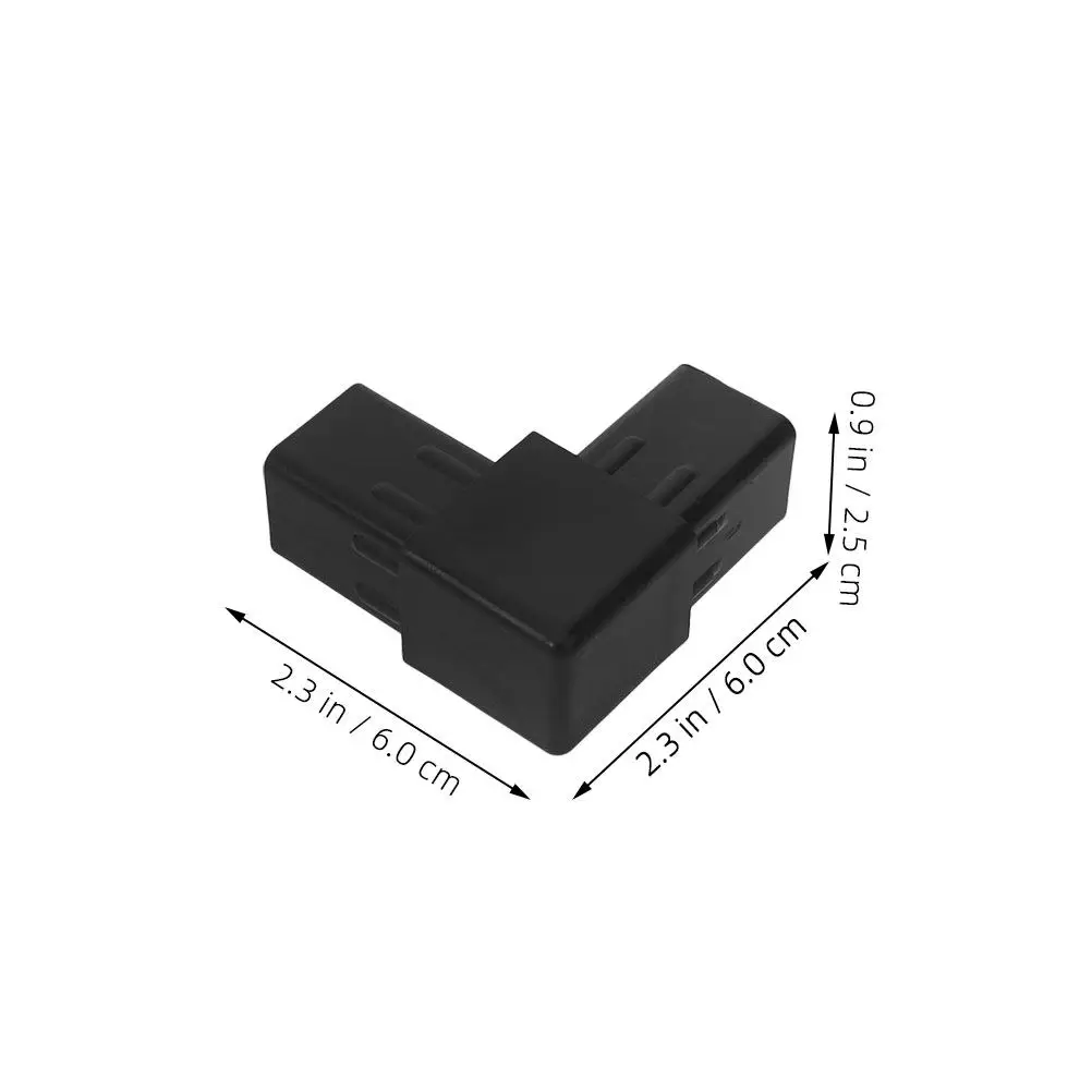8Pcs Aesthetic Plastic Tubing Fitting 2 Way L Connector for Ac Frame Construction Fence Rail Clamping PVC Coupler Pipe Fitting