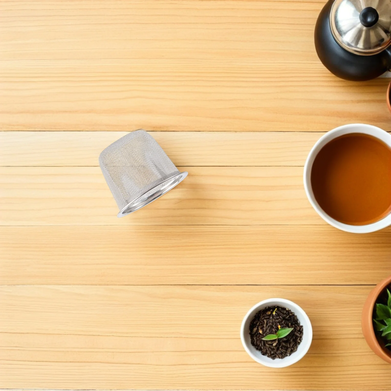 

10pcs Stainless Steel Strainer Fine Mesh Filter For Loose Leaf Dregs Removal Home Office Kitchen Bar Use Tea Strainers Fine Mesh