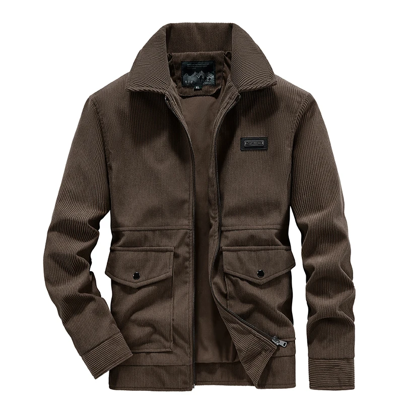 

Smart Casual Jackets Men Spring Autumn Coats New Male Fashion Versatile Corduroy Workwear Jackets for Men