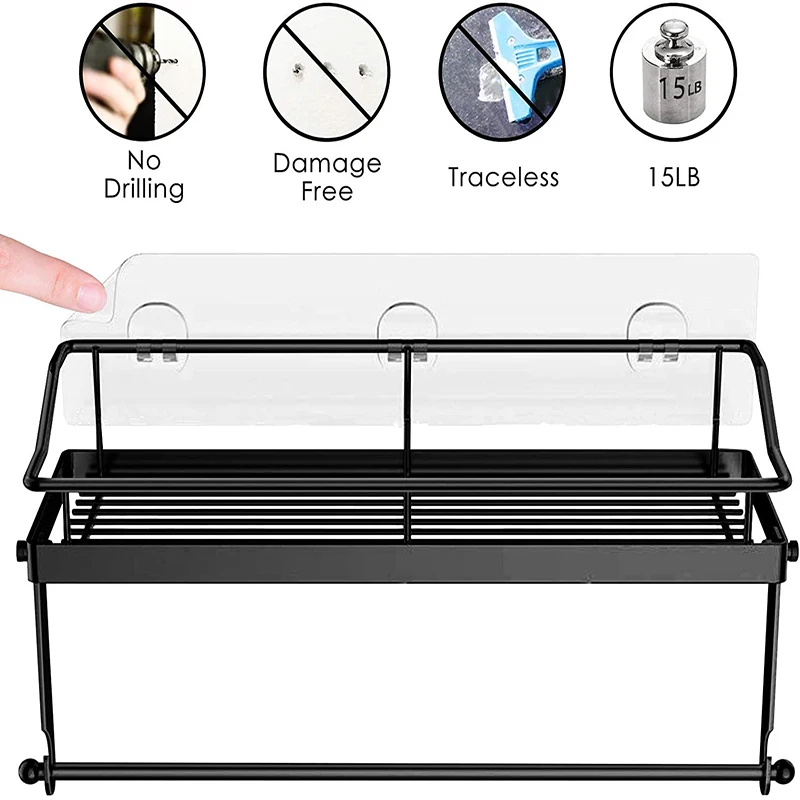 

Stainless Steel Towel Racks Kitchen Wall Storage Towel Rack Bar Hanging Holder Bathroom Shelf Hanger Rack Home Organizer