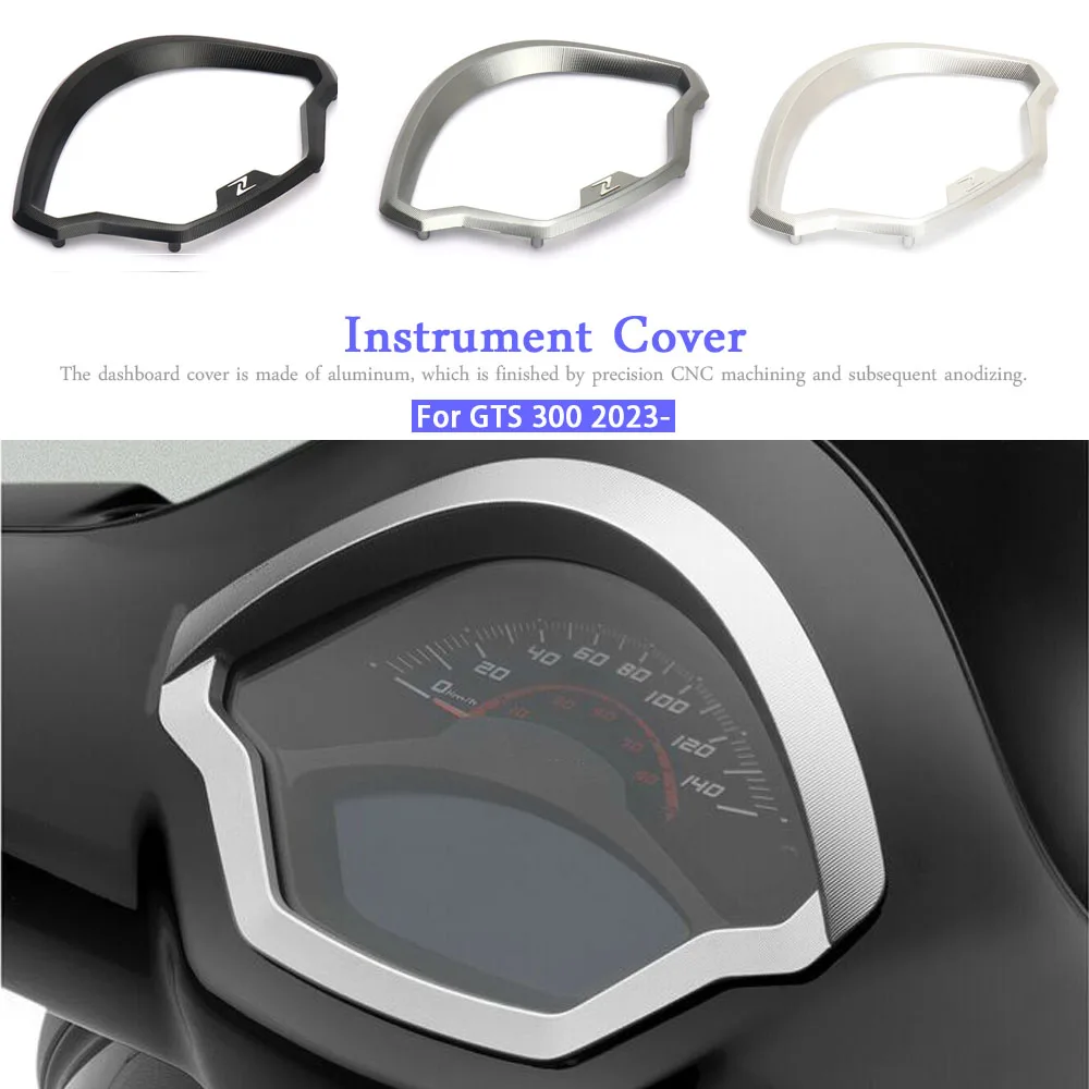 For Vespa GTS 300 GTS300 Motorcycle Front Speedometer Gauges Trim Ring Frame Cover Visor gts300 Gts 300 2023 2024