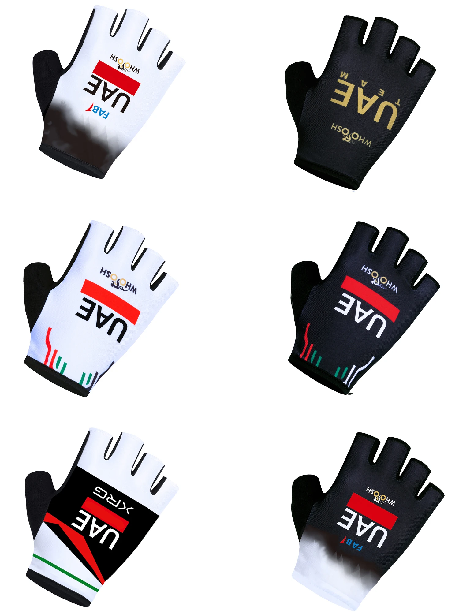 AliExpress EFAPEL UAE 2026 Anti Slip Shock Breathable Half Finger Gloves FDJ Team Cycling Gloves Fitness Gym Bodybuilding Exercise Sports Gloves