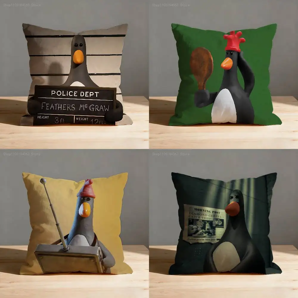 

F-Feathers Funny M-Macgraw Pillow Case For Sofa Decor Car Office Room Printing Cushion Cover Decorations and Protector