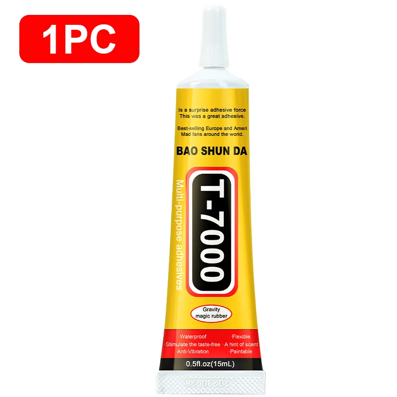 T7000 Upgrade Zwart Contact Mobiele Telefoon Tablet Reparatie Lijm, Sterke Multifunctionele vloeibare Lijm T7000 Precisie Applicator Lijm