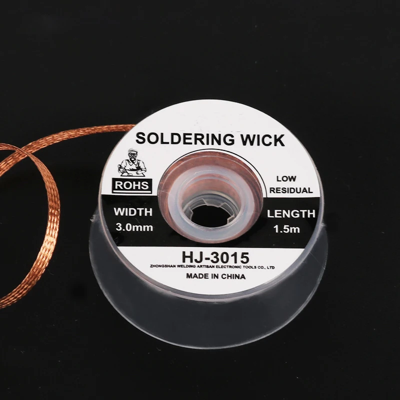 1/5 Chiếc 1.5M Chiều Dài Hút Thiếc Loại Áo Ngực Hàn Hàn 1Mm 1.5Mm 2Mm 2.5Mm 3mm 3.5Mm Tẩy Bấc Dây Dẫn Dây Từ Thông Dụng Cụ Sửa Chữa