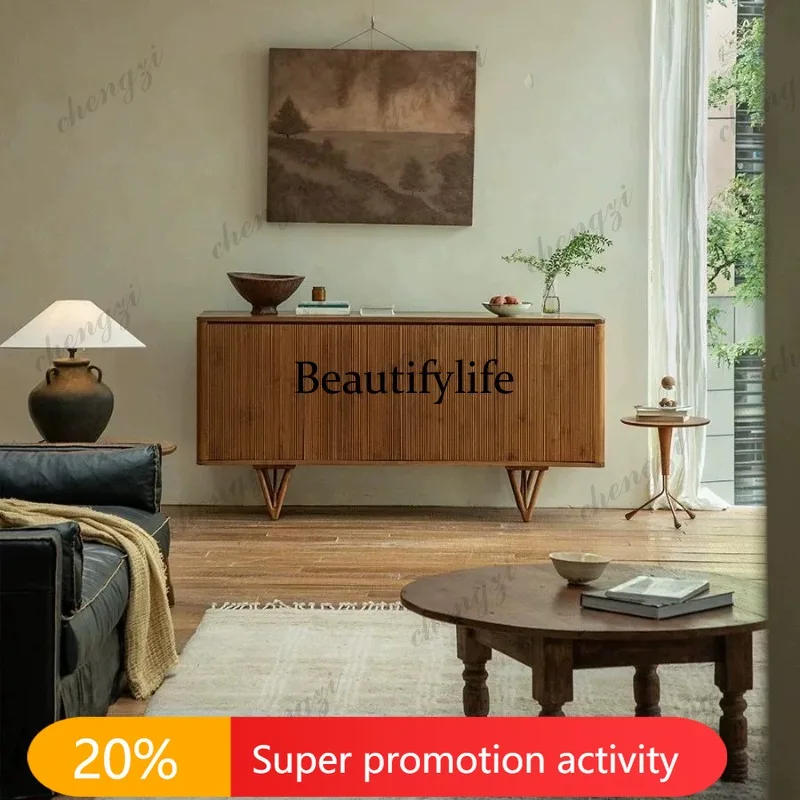 D132 Myanmar teak entrance solid wood living room decorative cabinet simple TV cabinet high-end locker