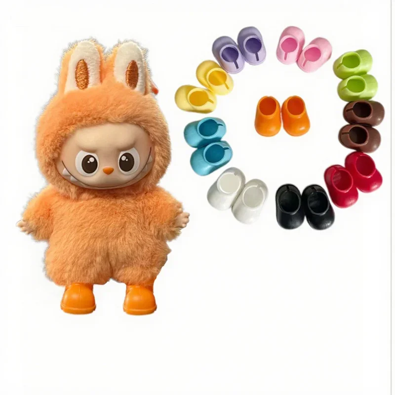

For Mini Labubu 4.0 The Monsters Pin for Love Series Shoes Standing For 10cm labubu Doll Shoes Short Rain Boots Toy Accessories