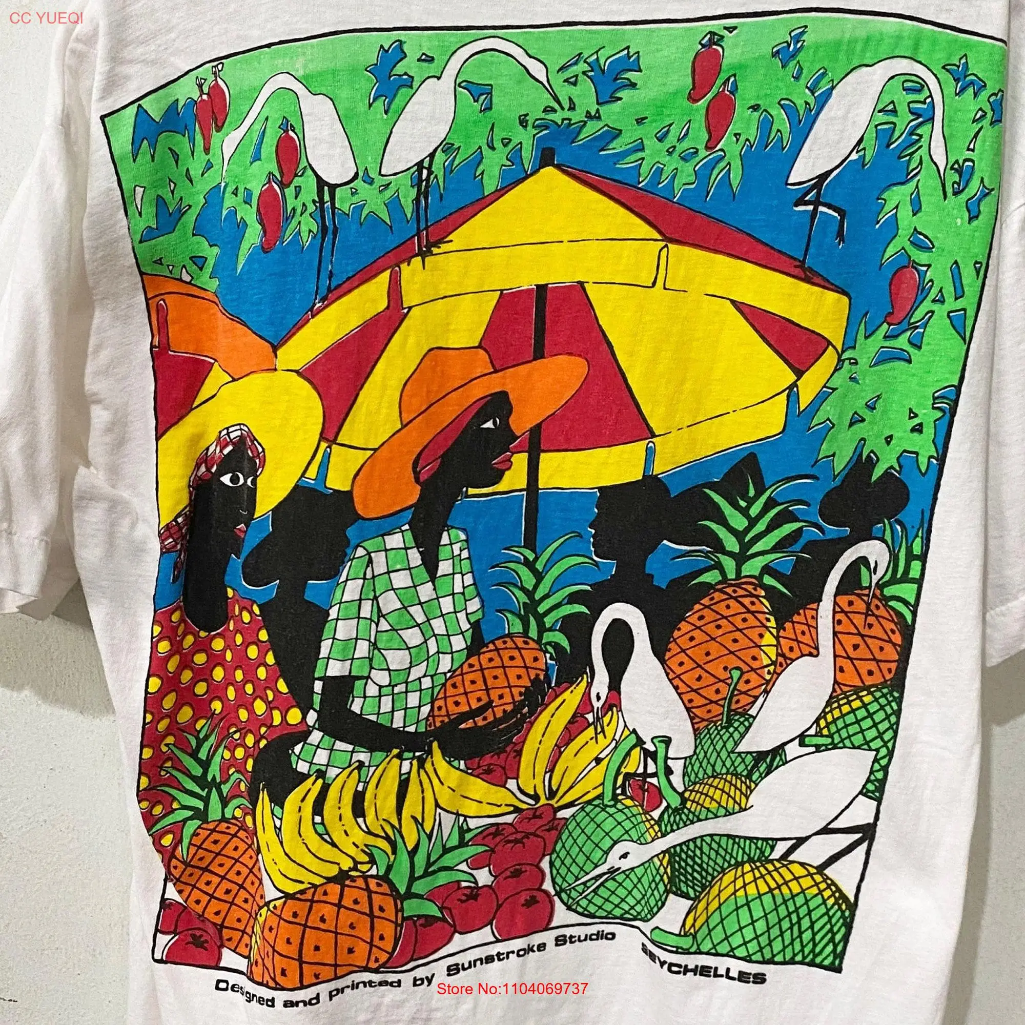 Vintage Zimaz Kreol Sunstroke Studio Seychelles T Shirt Size S long or short sleeves