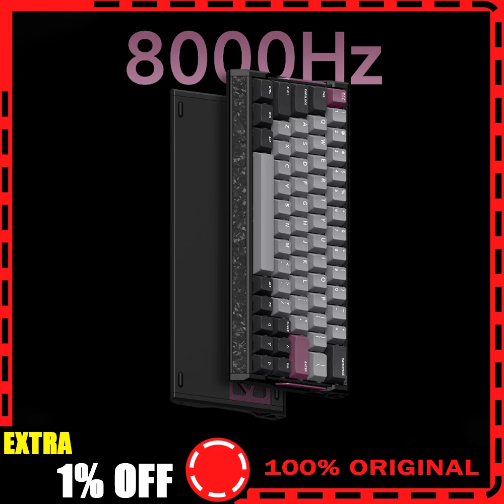 

IQUNIX EV63 Magnetic Axis Keyboard Aluminum Mystic X-Axis Pro Keyboard EV63 0.01mm RT 8K PBT Gaming FPS MAT2.0 Office Keyboards