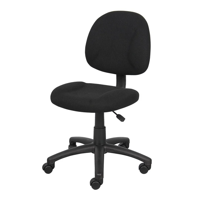 

Perfect Posture Adjustable Office Chair Thick Padded Seat Lumbar Support Pneumatic Height Adjustment Five Star Base Smooth