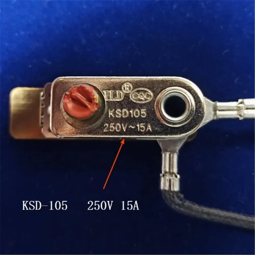 

4pcs KSD105 15A 250V Thermostat With Plug-in Cable2026 Years