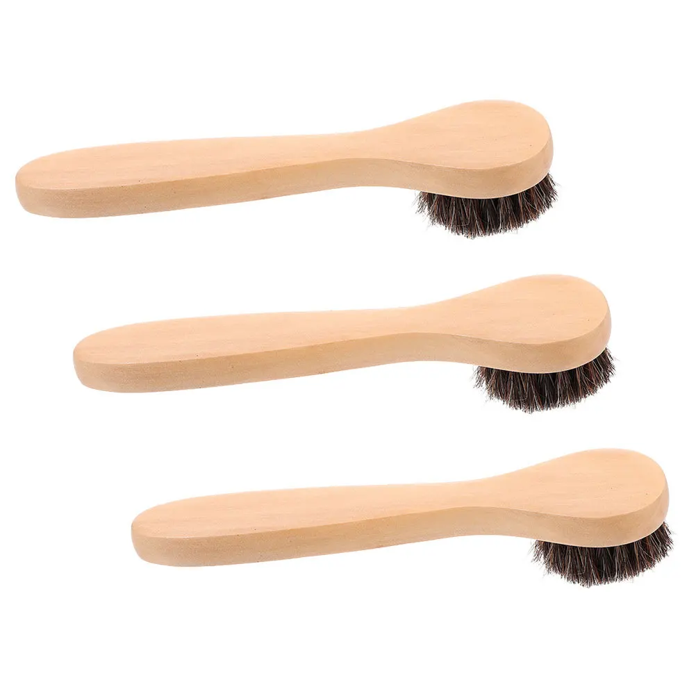 3 pezzi spazzola per la pulizia del viso setole morbide pulizia profonda spazzola esfoliante per il viso manico in legno strumento delicato per la cura della pelle per uomini donne