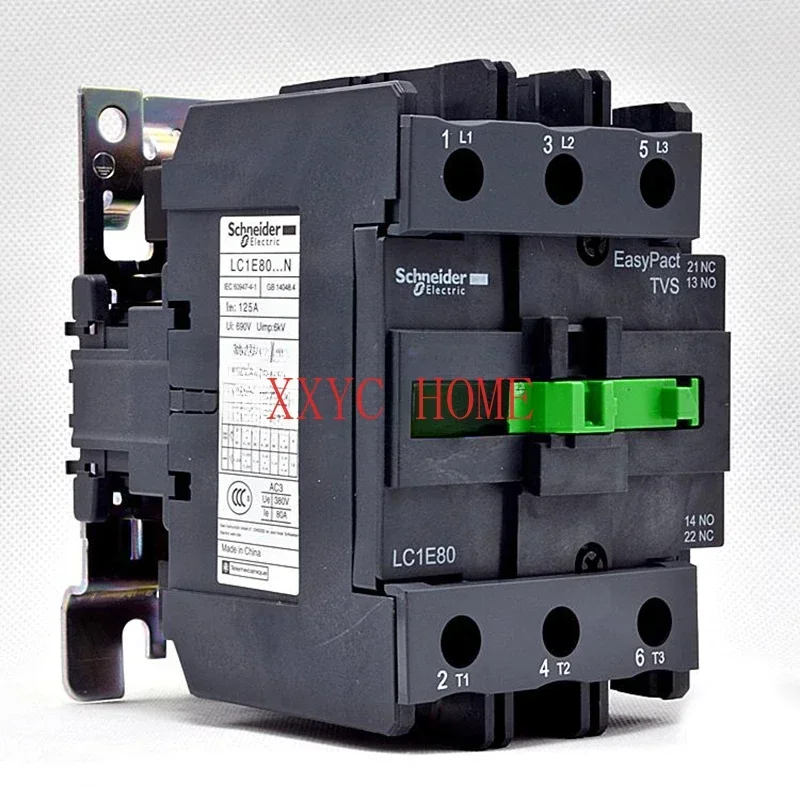 LC1-E EasyPact TVS Series LC1E80M5N 37KW-380V 80A Contactor AC220V 50HZ Updated To LC1N80M5N