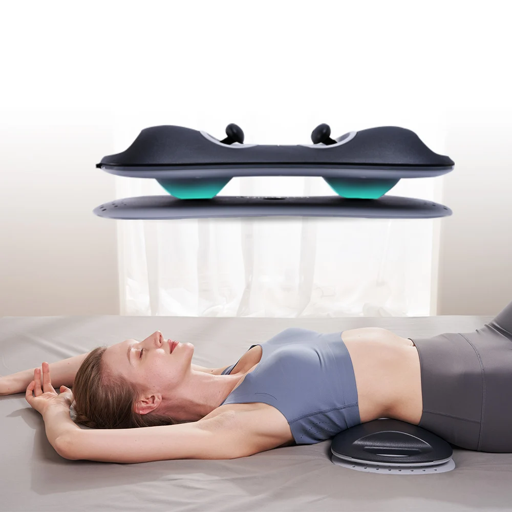 Ergonomic Back Massager Dynamic Traction and Hot Compress Lower Back Massager Back Pain Relief Physiotherapy Massage Machine