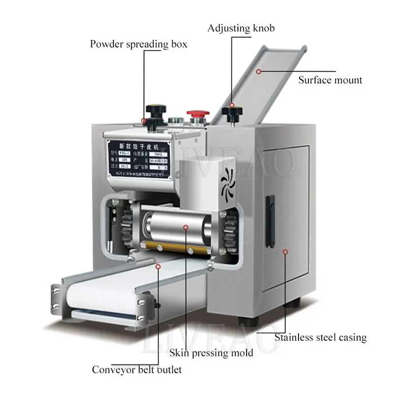 Automatic Dumpling Samosa Gyoza Momo Skin Dumpling Wrapper Machine New Grain Product Making Machines